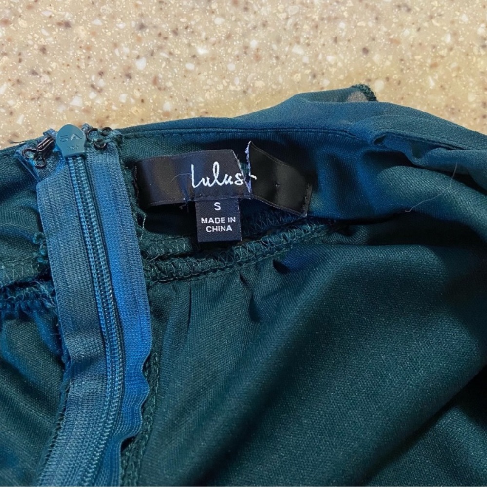 NWOT Lulus Never a Dull Moment Emerald Green Pleated Tie-Strap Midi Dress - Picture 9 of 12